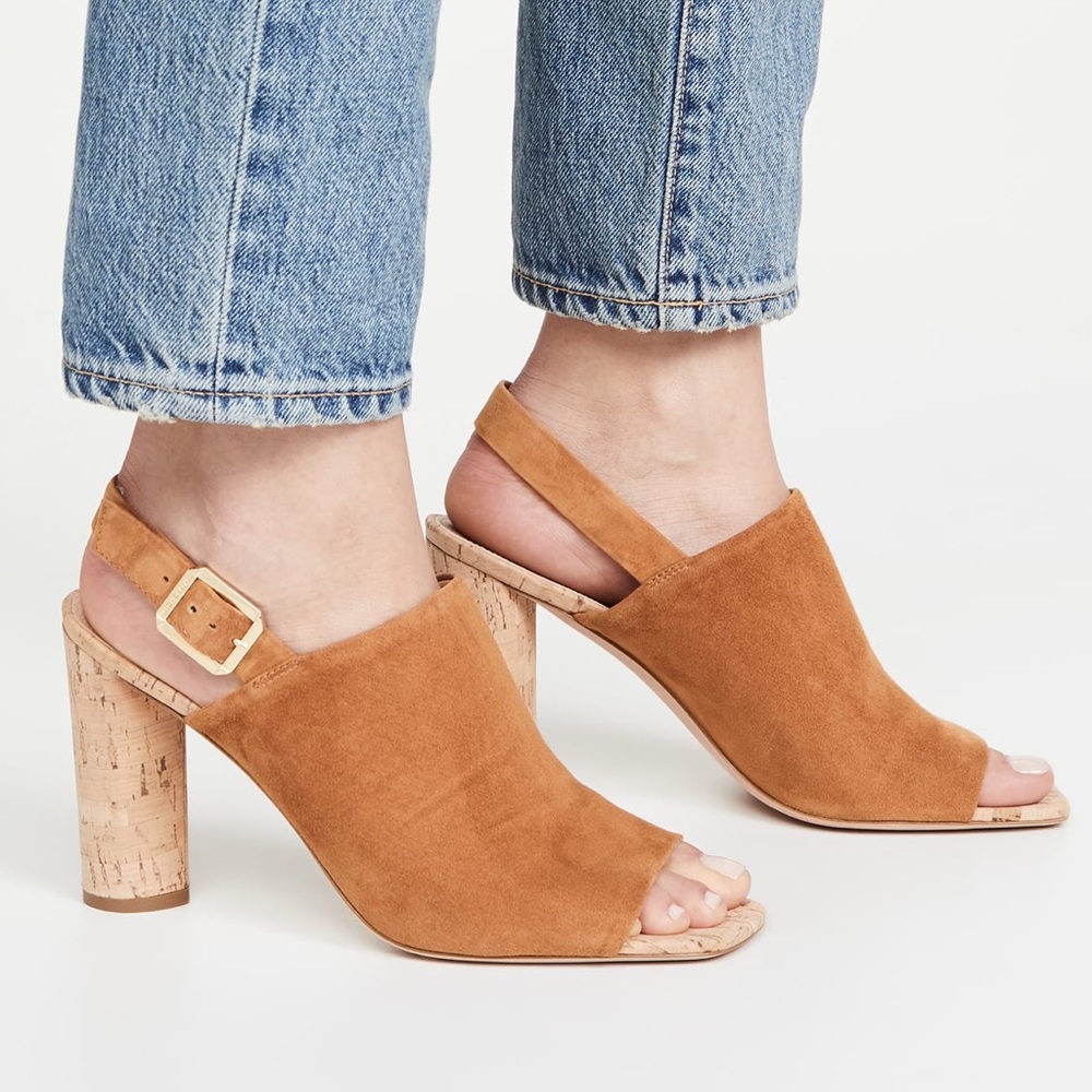New Veronica Beard Bodhi Suede Slingback Heels - Picture 1 of 5
